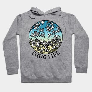 Thug Life ///// Vintage Medieval Illustration Design Hoodie